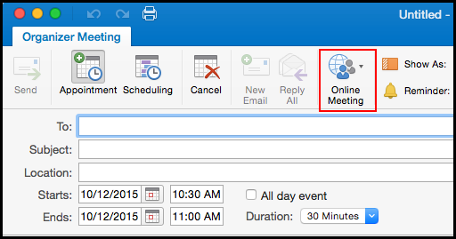 Outlook For Mac Online Meeting